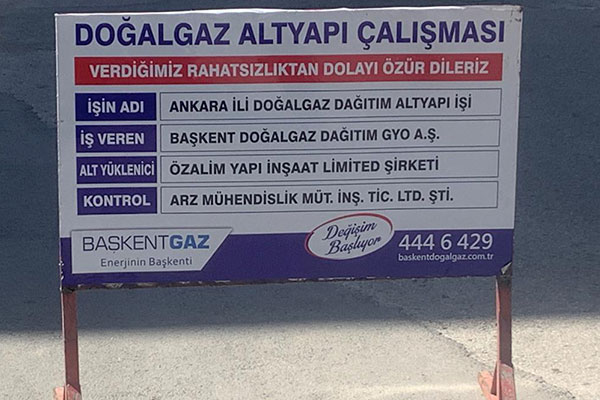 Doğalgaz Alt Yapı Çalışmaları